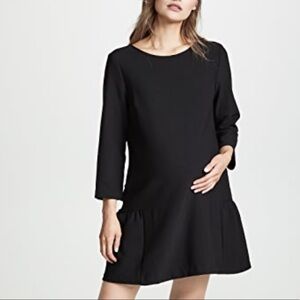 Hatch “The Tulip Dress” Black Mini Maternity Dress